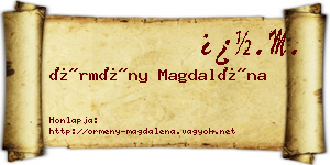 Örmény Magdaléna névjegykártya